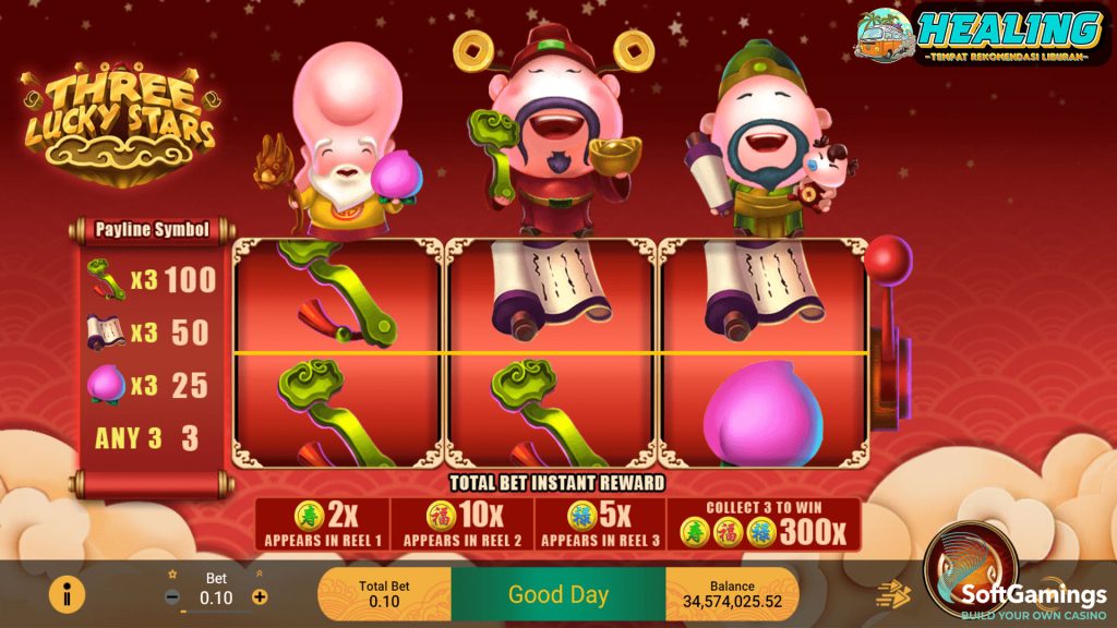 Three Lucky Stars Permainan Slot Gacor Top Asia Mudah Maxwin