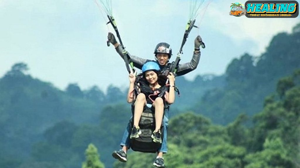 Keindahan Bukit Gantole Puncak Bogor dari Ketinggian Paralayang